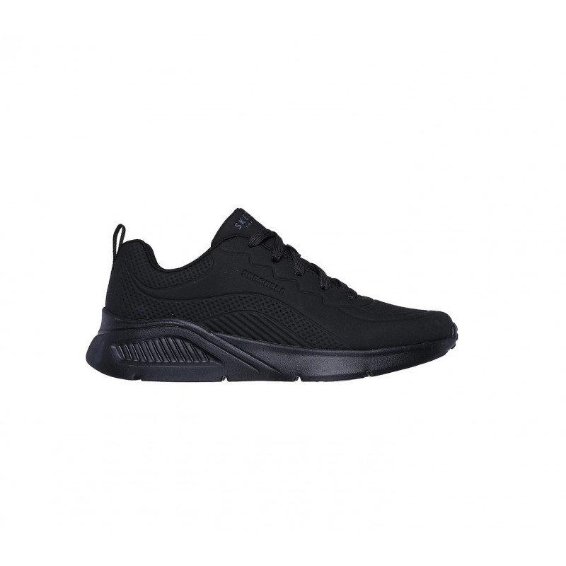 183120/ΒΒΚ Deboss Durabuck Lace Up Fashion Sneaker Skechers